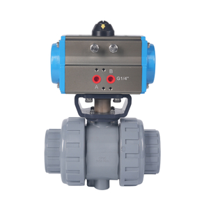 Pneumatic Socket Ball Valve CPVC/PTFE