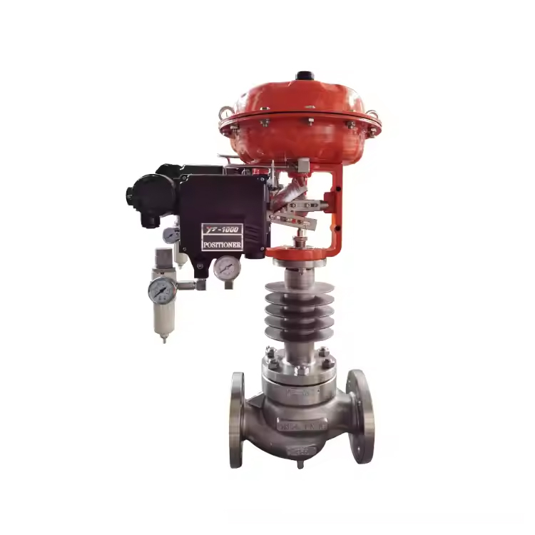 Pneumatic High Temperature Regulating Valve Stainless Steel Steam Heat Transfer Oil Regulating Proportional Control Valve