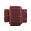 FRPP Reddish Brown Double Threaded Joint Plastic Female Union Coupling Connector