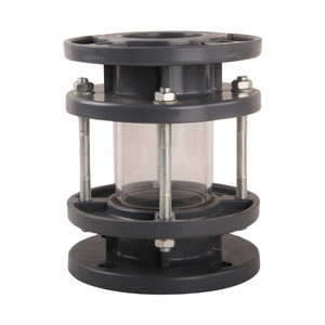 High Quality Industrial Pipe Fitting Glass Tube Inspection Glass UPVC Plastic Oil Flow Indicator Flange Sight Glass