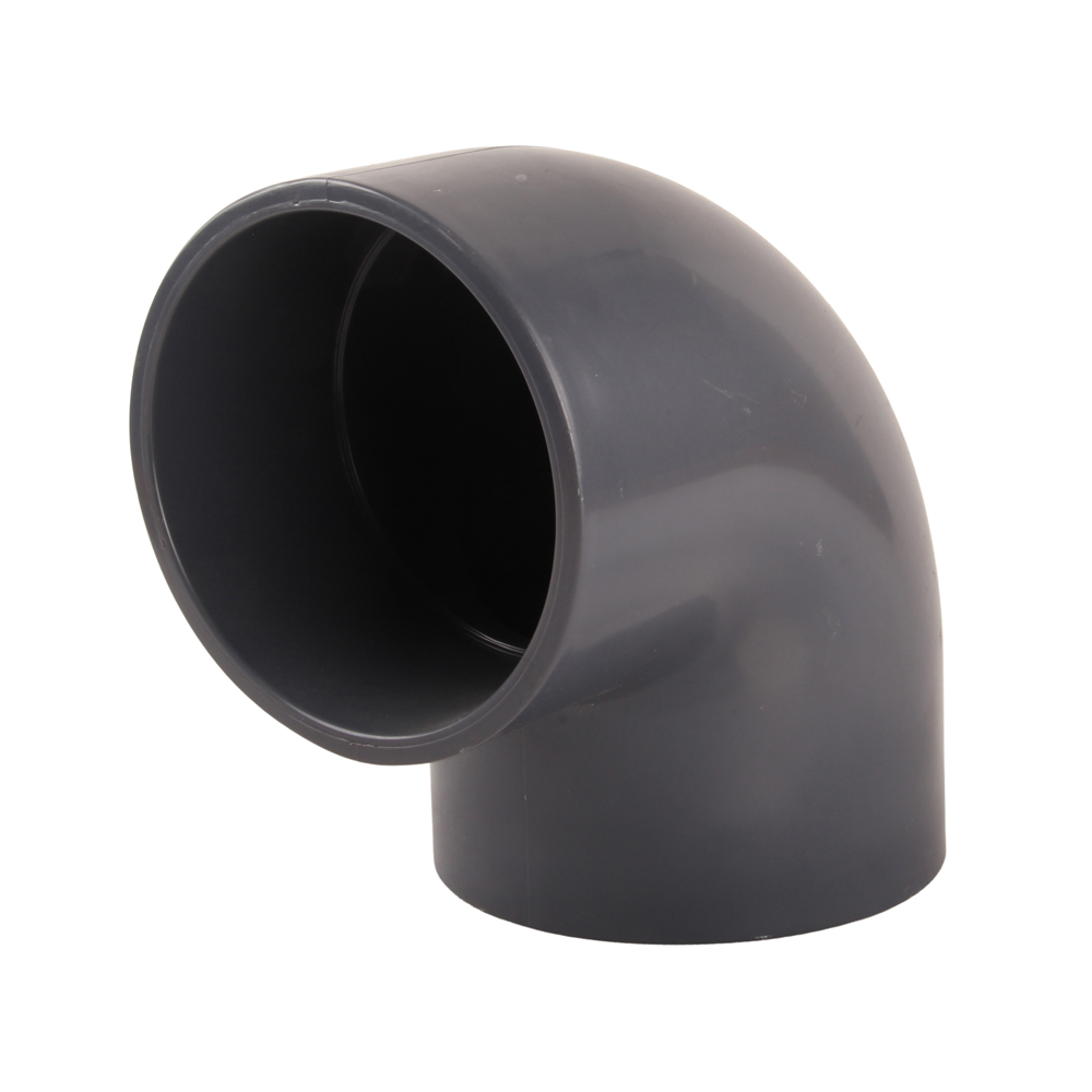 Low Price UPVC Pipe Fittings DN15 DN20 DN25 DN50 DN100 90 Degree Elbow Fitting for Chemical Industry Plastic Pipe Fittings