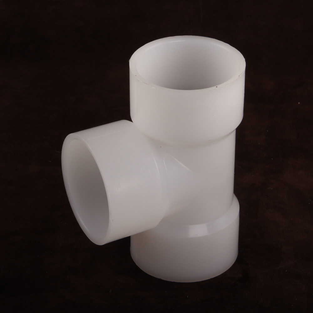 Hot Socket Fusion PVDF Tee Coupling Joint 1/2in-8in Socket Weld Anti-corrosion Acid And Alkali Prevention Tee Pipe Fitting