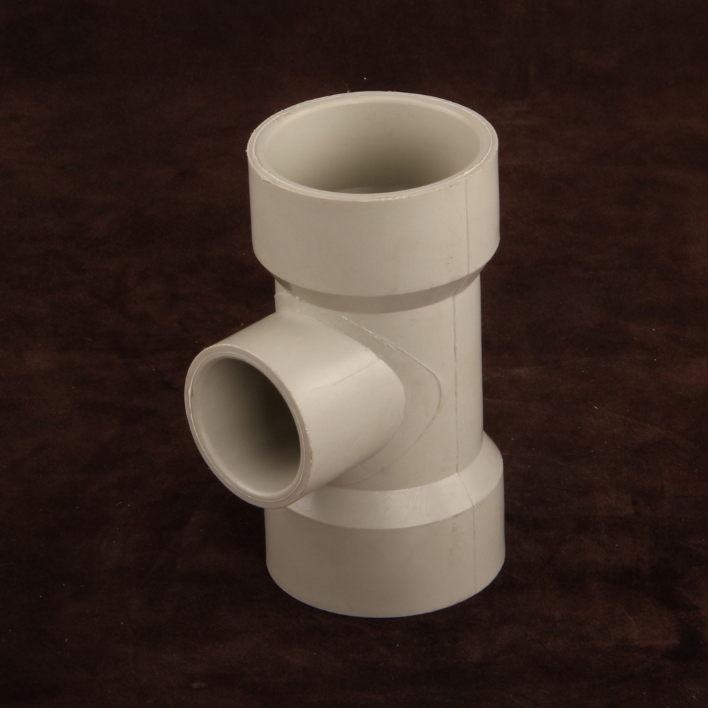 Socket Welded PPH Tee Pipe Fittings Joint Plastic pipe fittings reducing tee for industrial use