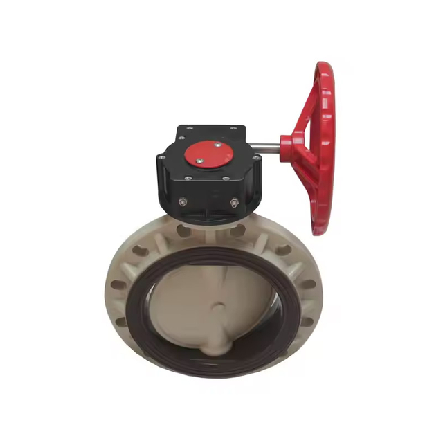 High Quality Plastic PPH Worm Gear Type Butterfly Valve DIN ANSI JIS Standard Butterfly Valve
