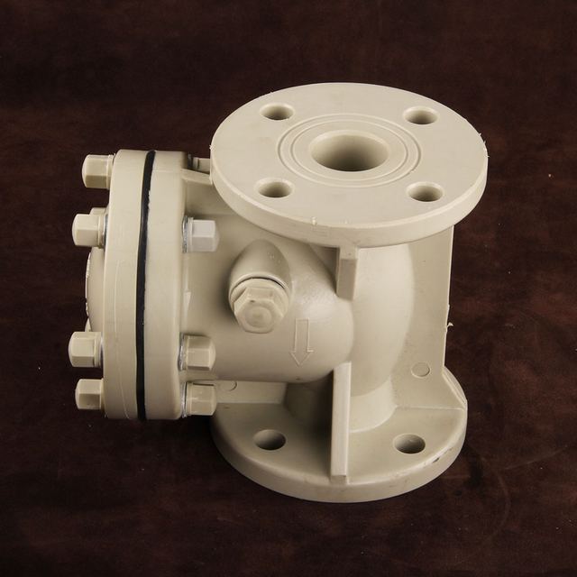 China Supplier PPH Full Plastic Check Valve Swing Flange Type Nonreturn Valve For Chemical Industry Water Treatment