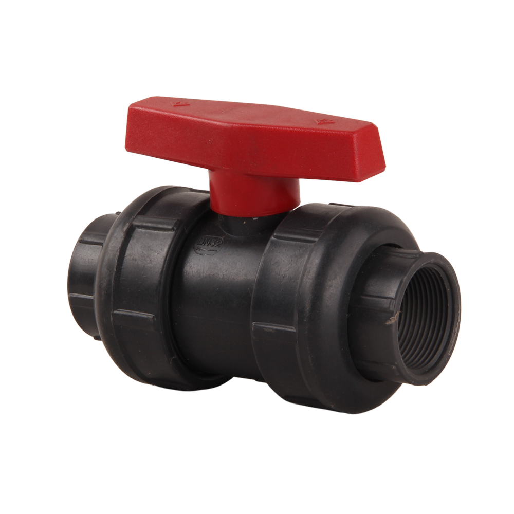 Customized OEM 1/2' -4' Inch FRPP Socket Ball Valve Anti-corrosion Thread End Plastic Ball Valve