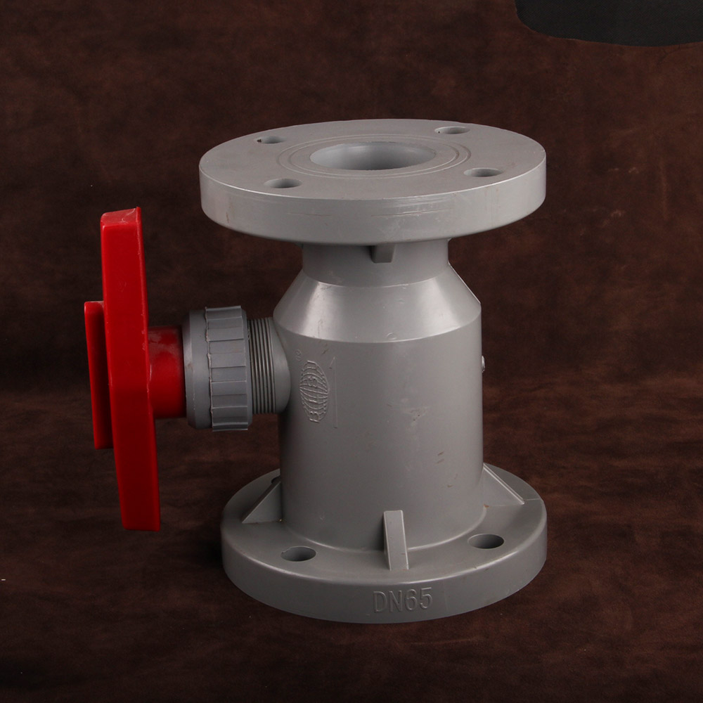 CPVC Flange Connecting Ball Valve Plastic CPVC Manual Ball Valve for Chemical Industry