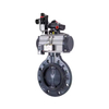 High Quality UPVC Pneumatic Butterfly Valve Plastic Double Single Acting DN25~DN1000 Butterfly Valve With Triple Fittings
