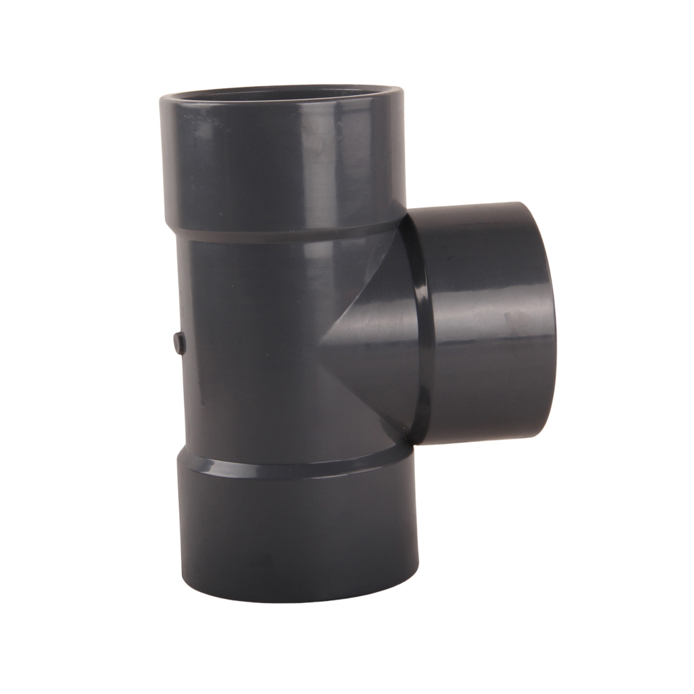UPVC Pipe Coupling Joint Tee Reducing Pipe Fittings Plastic Reducer Tee Joint Fittings for Chemical Industrial