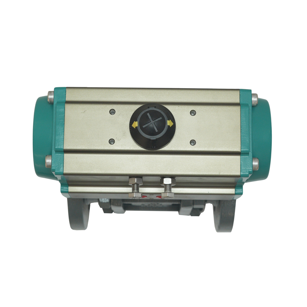 Stainless Steel Pneumatic Actuator 2 Way Flanged Ceramic Ball Valve