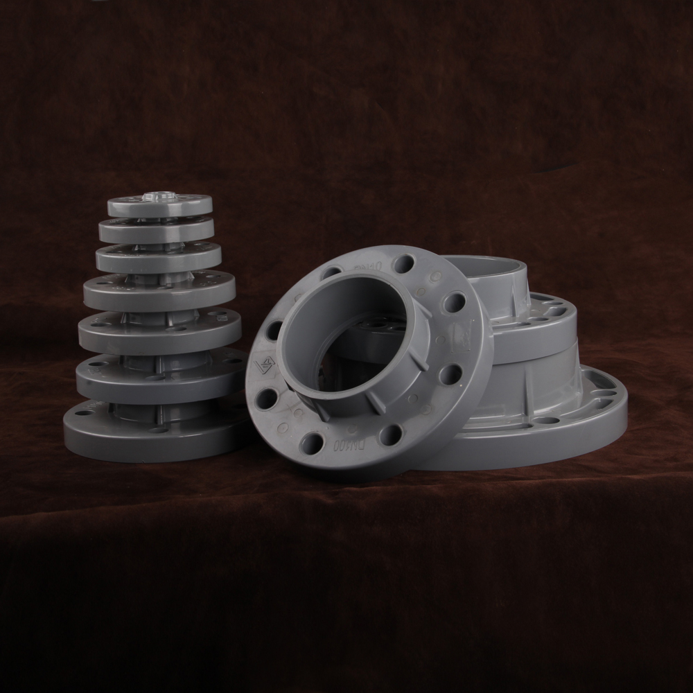 Factory Plastic Flange Pipe Connections DN15~DN350 CPVC Socket Integrated Flange Adaptor