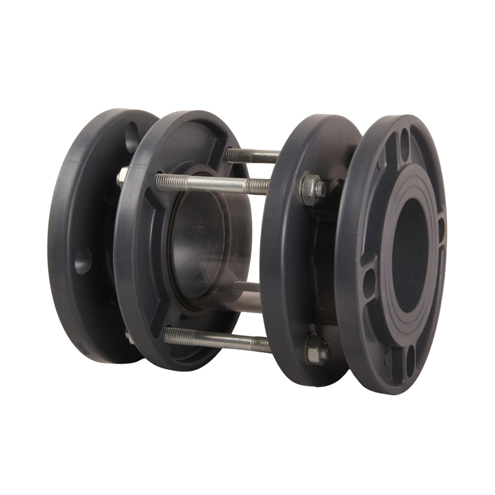 High Quality Industrial Pipe Fitting Glass Tube Inspection Glass UPVC Plastic Oil Flow Indicator Flange Sight Glass