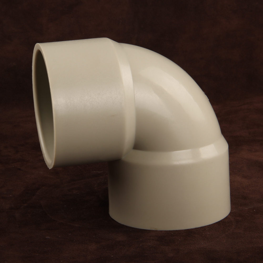 China Manufacturer PPH 90 Degree Elbow Socket Welded Fittings Chemical Pipe Fitting Plastic Joint Accessories