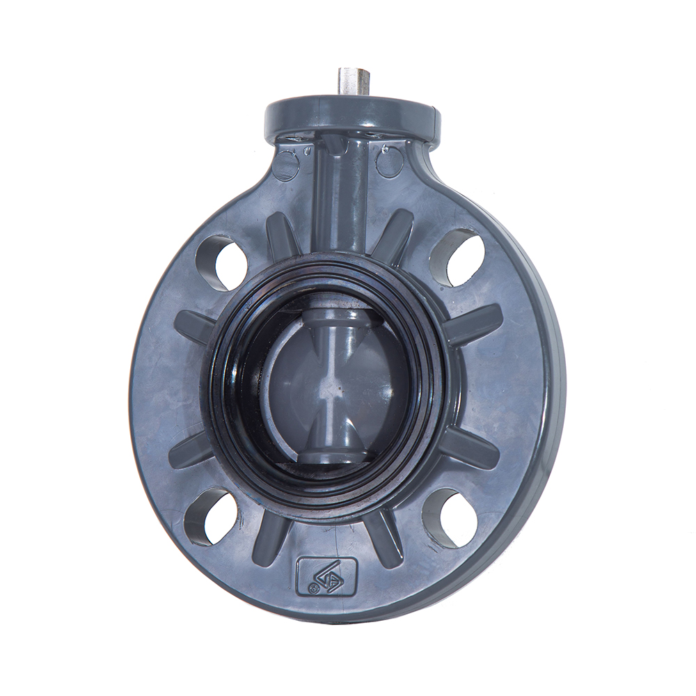 Rubber Lined Concentric UPVC Automation Platform Butterfly Valve For Square Shaft Installed Electric Pneumatic Actuator