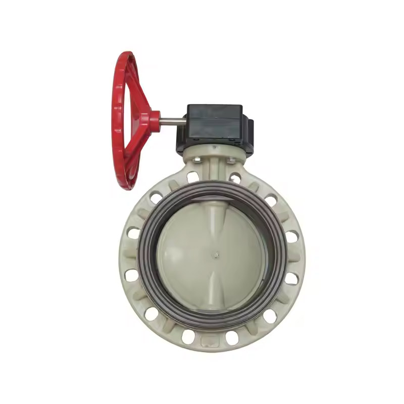 High Quality Plastic PPH Worm Gear Type Butterfly Valve DIN ANSI JIS Standard Butterfly Valve