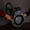 Hot Sale DIN ANSI JIS Standard CPVC Butterfly Valve Plastic Worm Gear Type Butterfly Valve For Chemical Industry