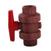 Industrial Handle FRPP Dn15-Dn100 True Union Ball Valve Plastic Double Union Socket Red Thread End Ball Valve