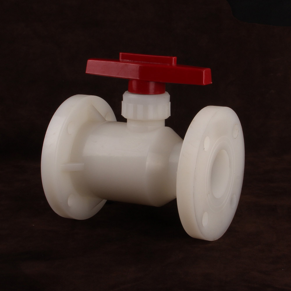 PVDF Acid-Resistant Anti-corrosion Plastic Ball Valve DN15 DN25 DN50 DN80 DN100 DN125 DN200 Flange Manual Ball Valve