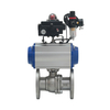 Investment Casting Stainless Steel Heavy Duty Explosion-proof Pneumatic Flange Ball Valve