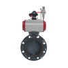 Soft Seal Pneumatic Actuator UPVC Butterfly Valve DN25~DN1000 Double Single Acting Corrosion-Resistant Butterfly Valve