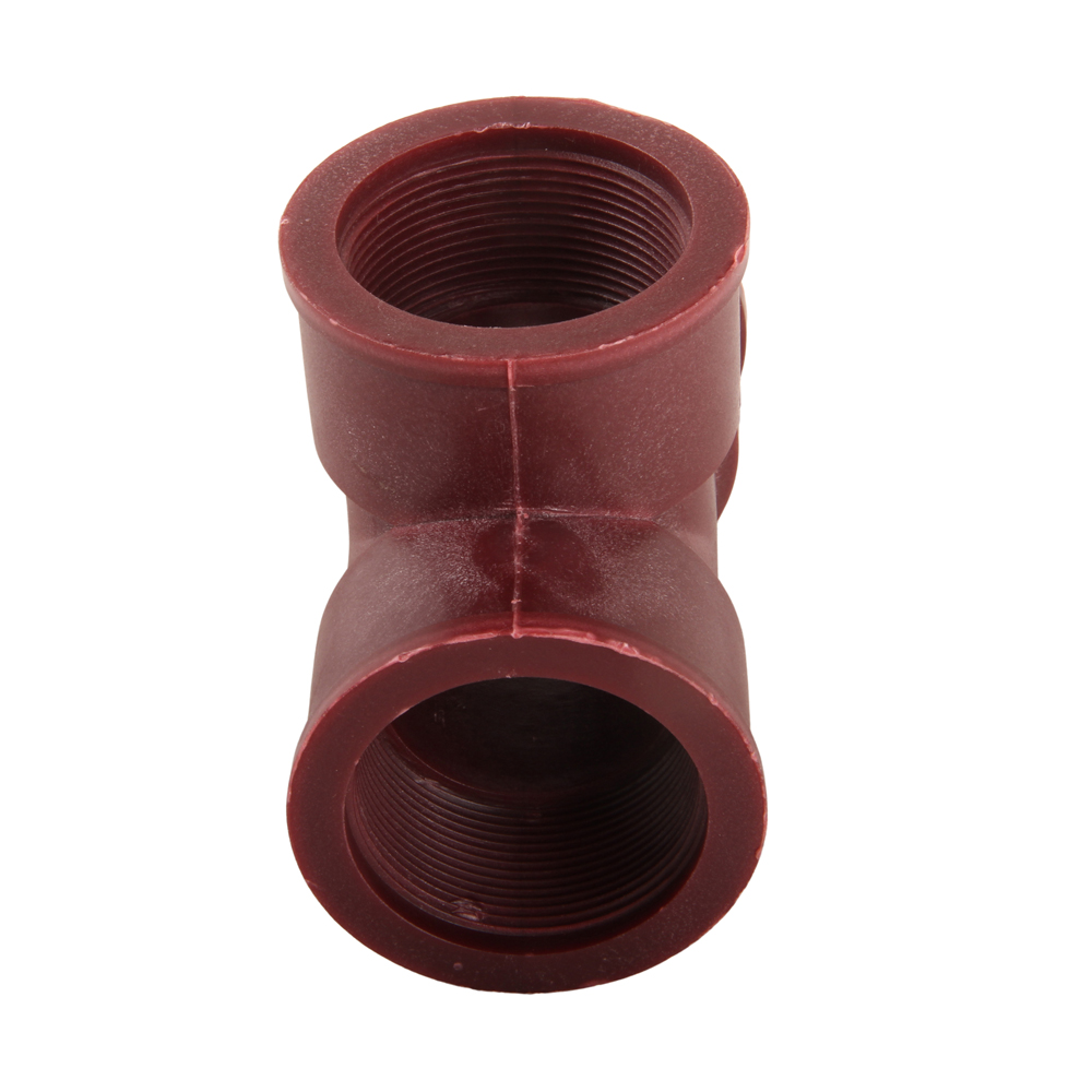 Factory Direct Reddish Brown Plastic Internal Thread Tee DN15 - DN50 1/2