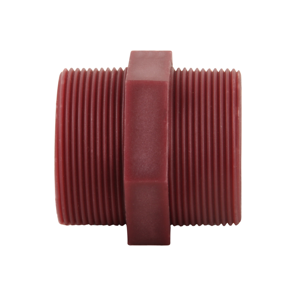 DN15-50 Male Coupling Adaptor Pipe Fittings 1/2-2in 1/2''-2'' FRPP External Threaded Pipe Fitting Adapter