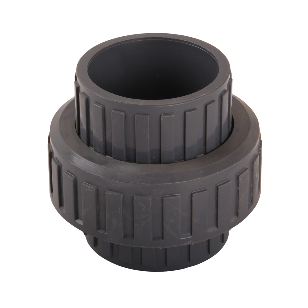 FRPP Plastic Two Way Joint Pipe Connection Pipe Fitting Union Coupling Connector DN15 -DN100 1/2in - 4in