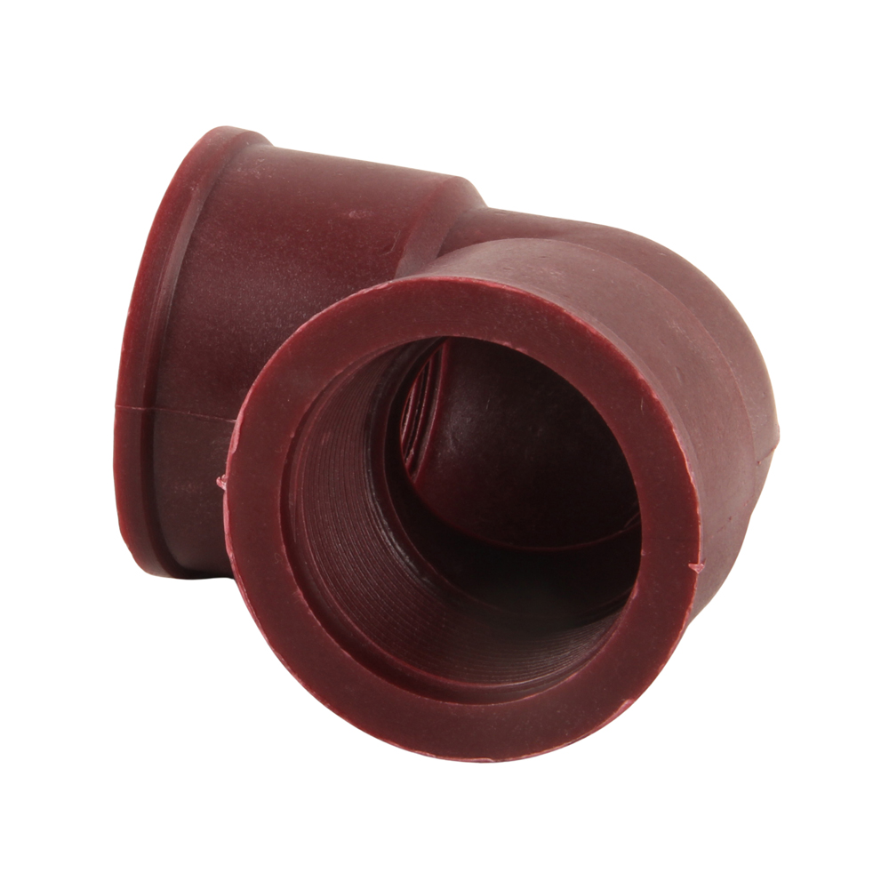 Wear-Resistant Durable 90 Degrees Pipe Fitting Industrial-Grade FRPP Red Threaded Elbow