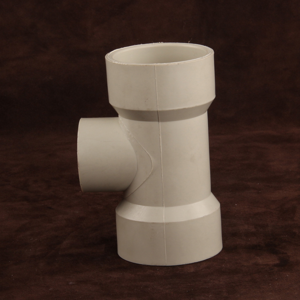 Socket Welded PPH Tee Pipe Fittings Joint Plastic pipe fittings reducing tee for industrial use