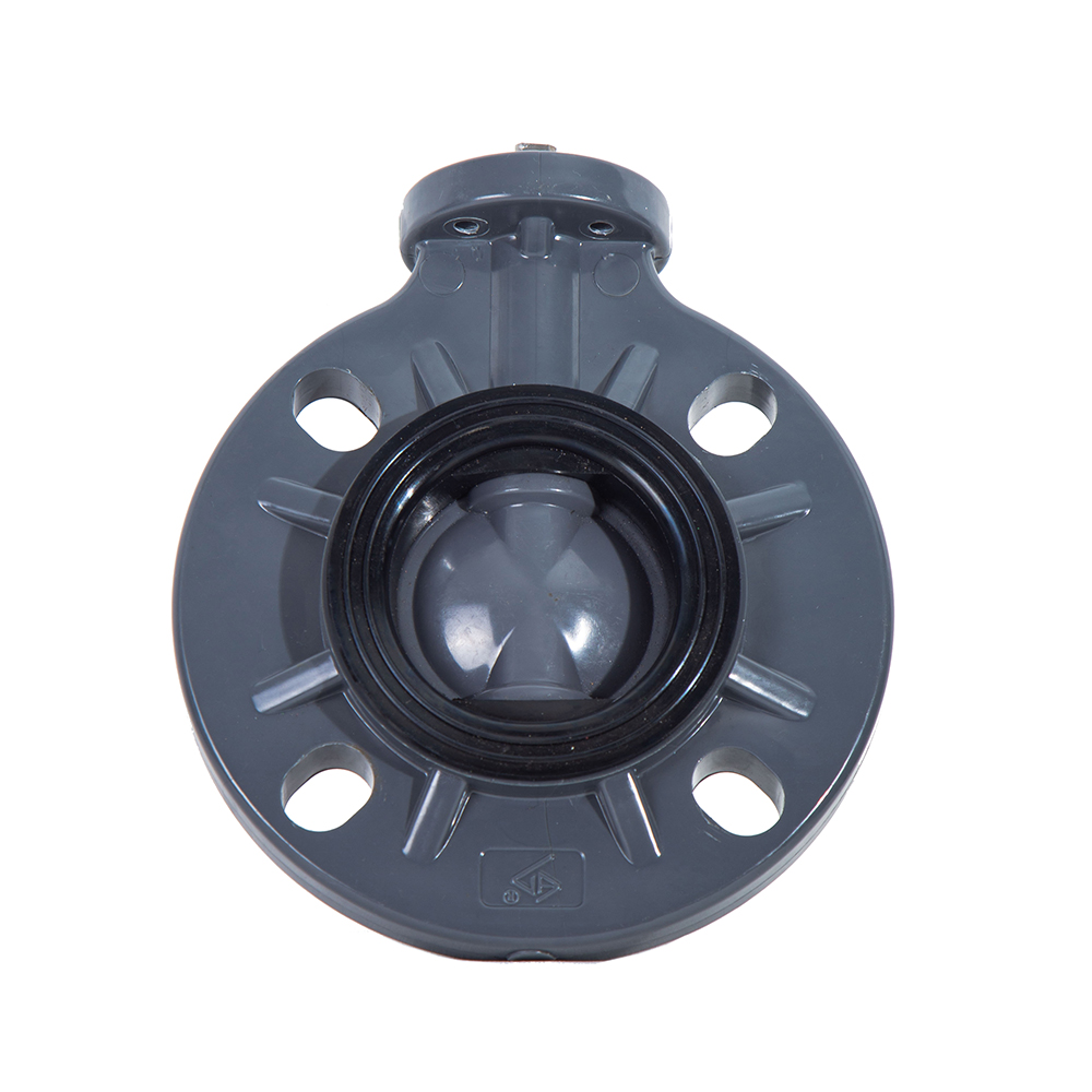 Rubber Lined Concentric UPVC Automation Platform Butterfly Valve For Square Shaft Installed Electric Pneumatic Actuator