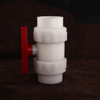 Factory Quality Full Plastic PVDF Socket True Union Ball Valve Double Union Socket End Manual Ball Valve
