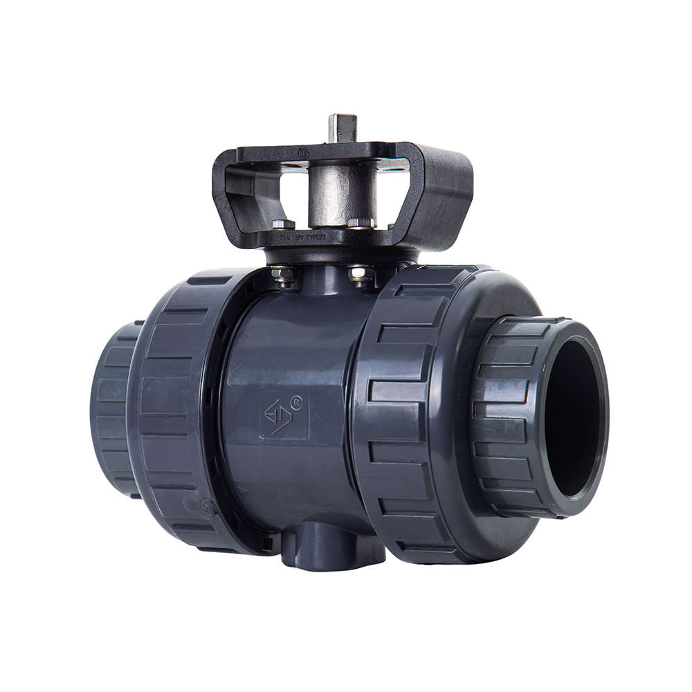 Corrosion Resistance Socket True Union Ball Valve UPVC Double Union Socket Ball Valve For Automation Platform