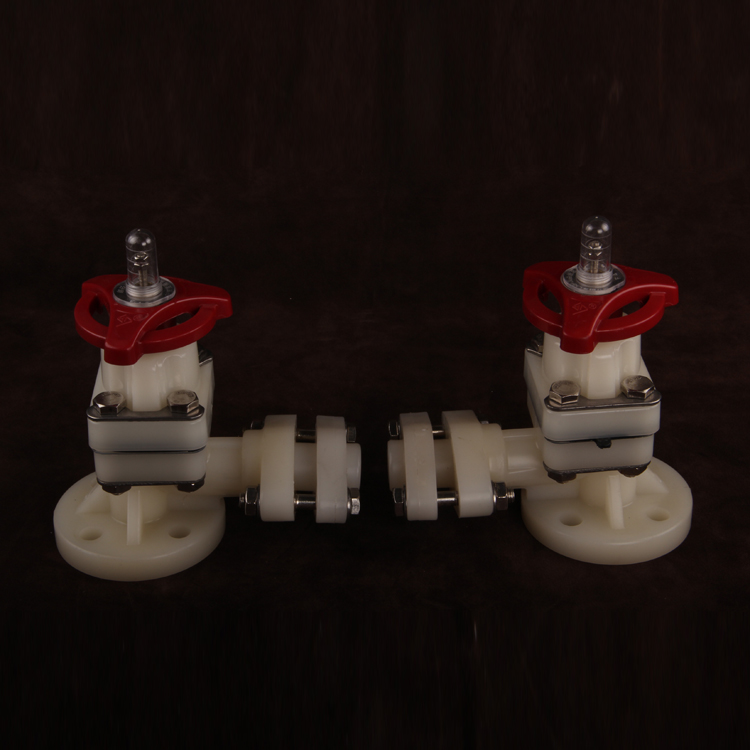 Plastic Flanged Lever Indicator 1/2 Inch To 2 Inch PVDF Level Gauges of Chemical Liquids Guage Valve