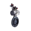 High Quality UPVC Pneumatic Butterfly Valve Plastic Double Single Acting DN25~DN1000 Butterfly Valve With Triple Fittings