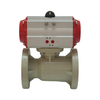 Chemical Industry Flanged Ball Valve 1/2 1 2 3 Inch - 12 Inch PPH Plastic Bodily Pneumatic Ball Valve