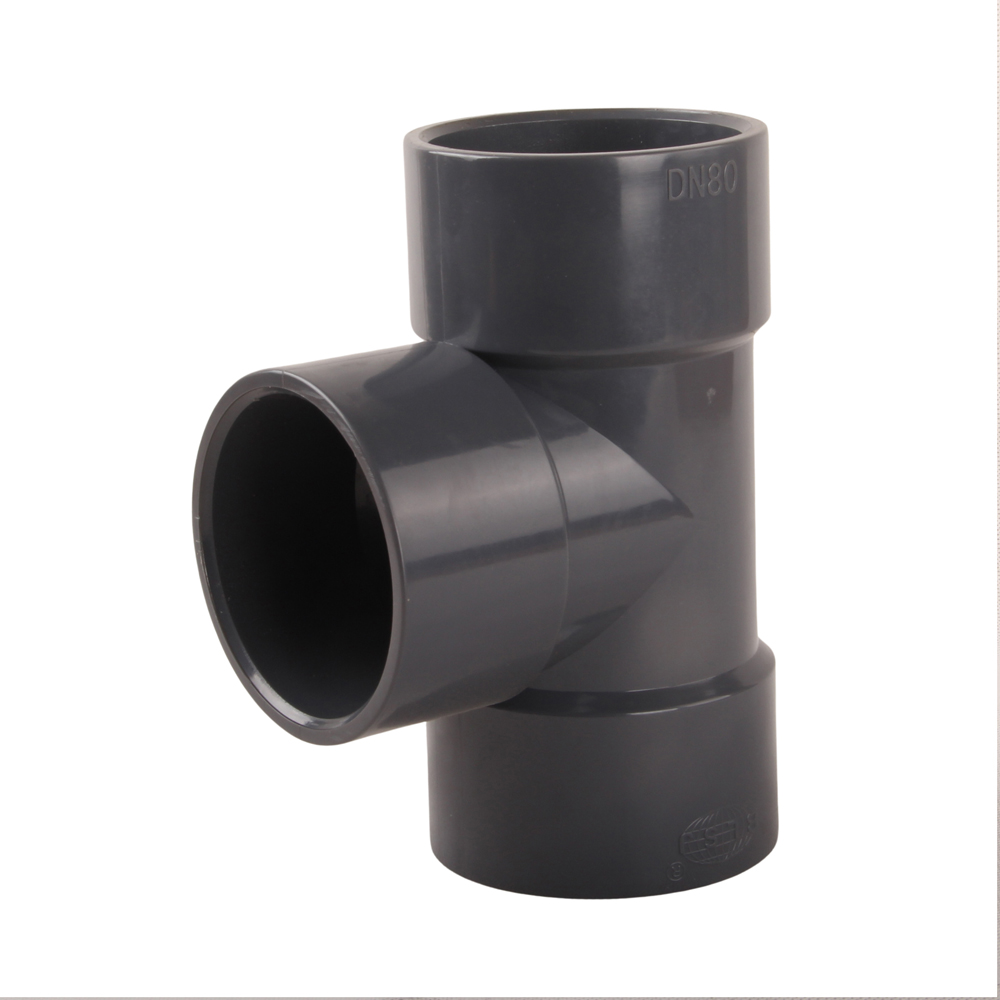 UPVC Pipe Coupling Joint Tee Reducing Pipe Fittings Plastic Reducer Tee Joint Fittings for Chemical Industrial