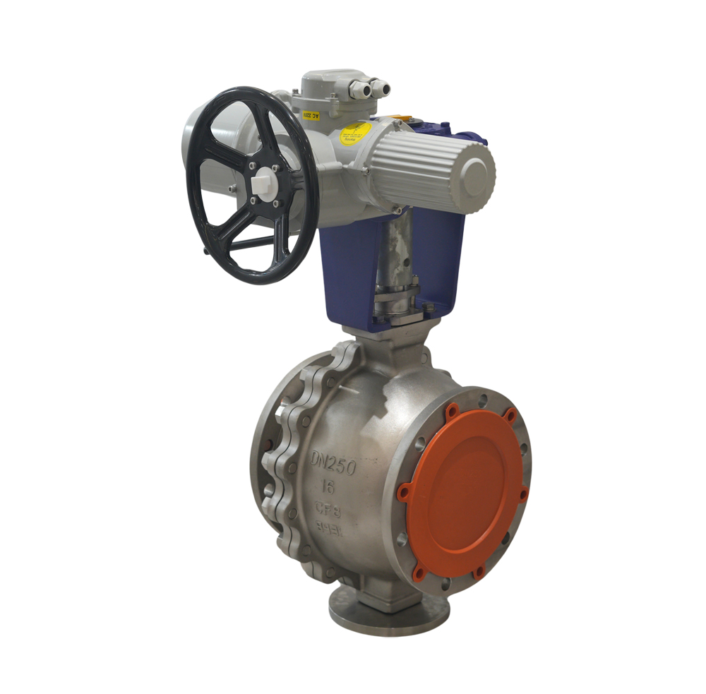 Electric Actuator Multi Turn Full Bore V-shaped Ball Valve Stainless Steel Chemical Industry Flange V Type Ball Valve