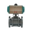 Stainless Steel Pneumatic Actuator 2 Way Flanged Ceramic Ball Valve