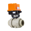 PPH Electric Actuator Articulated Ball Valve Fine Small Electric Plastic True Union Ball Valve For Automation