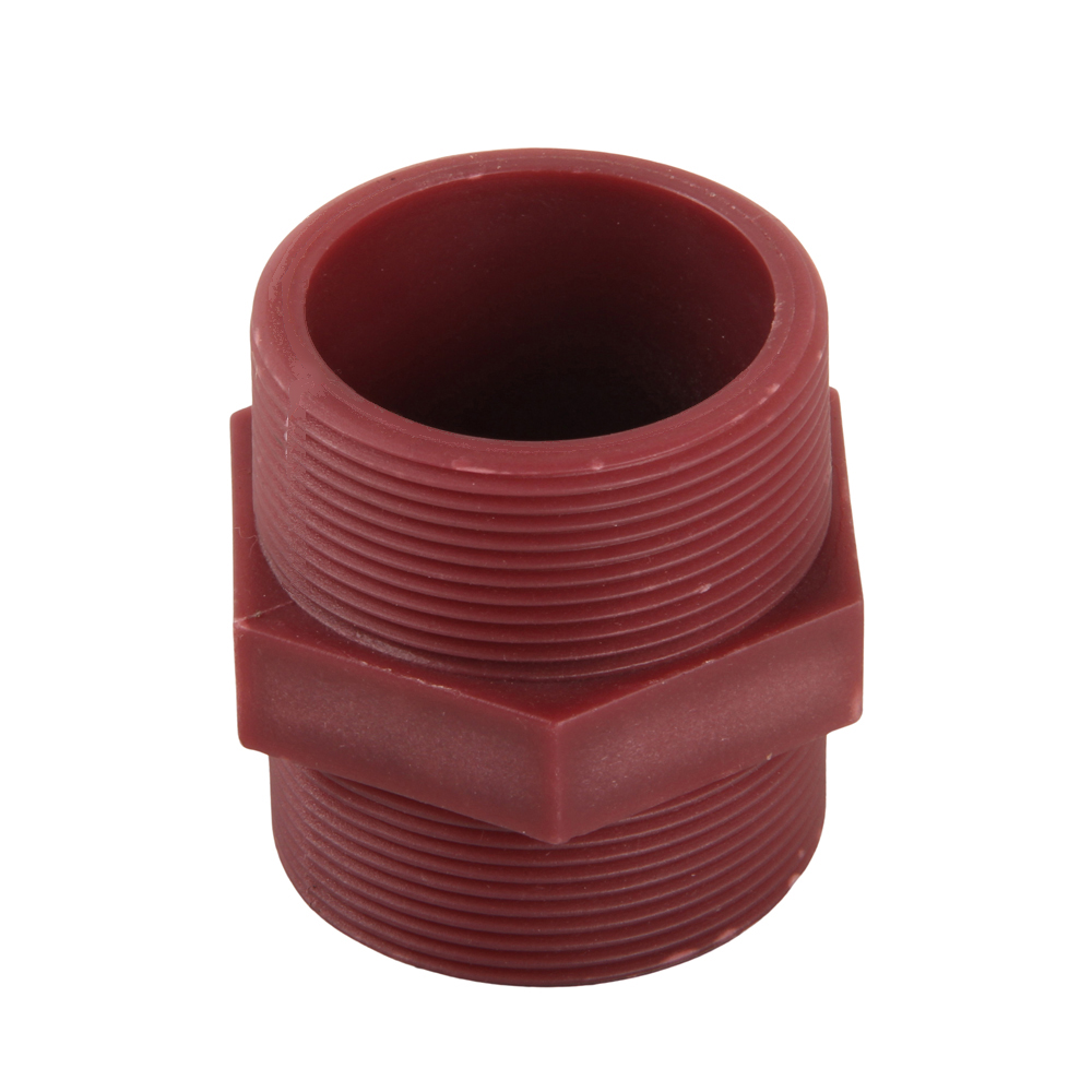 DN15-50 Male Coupling Adaptor Pipe Fittings 1/2-2in 1/2''-2'' FRPP External Threaded Pipe Fitting Adapter