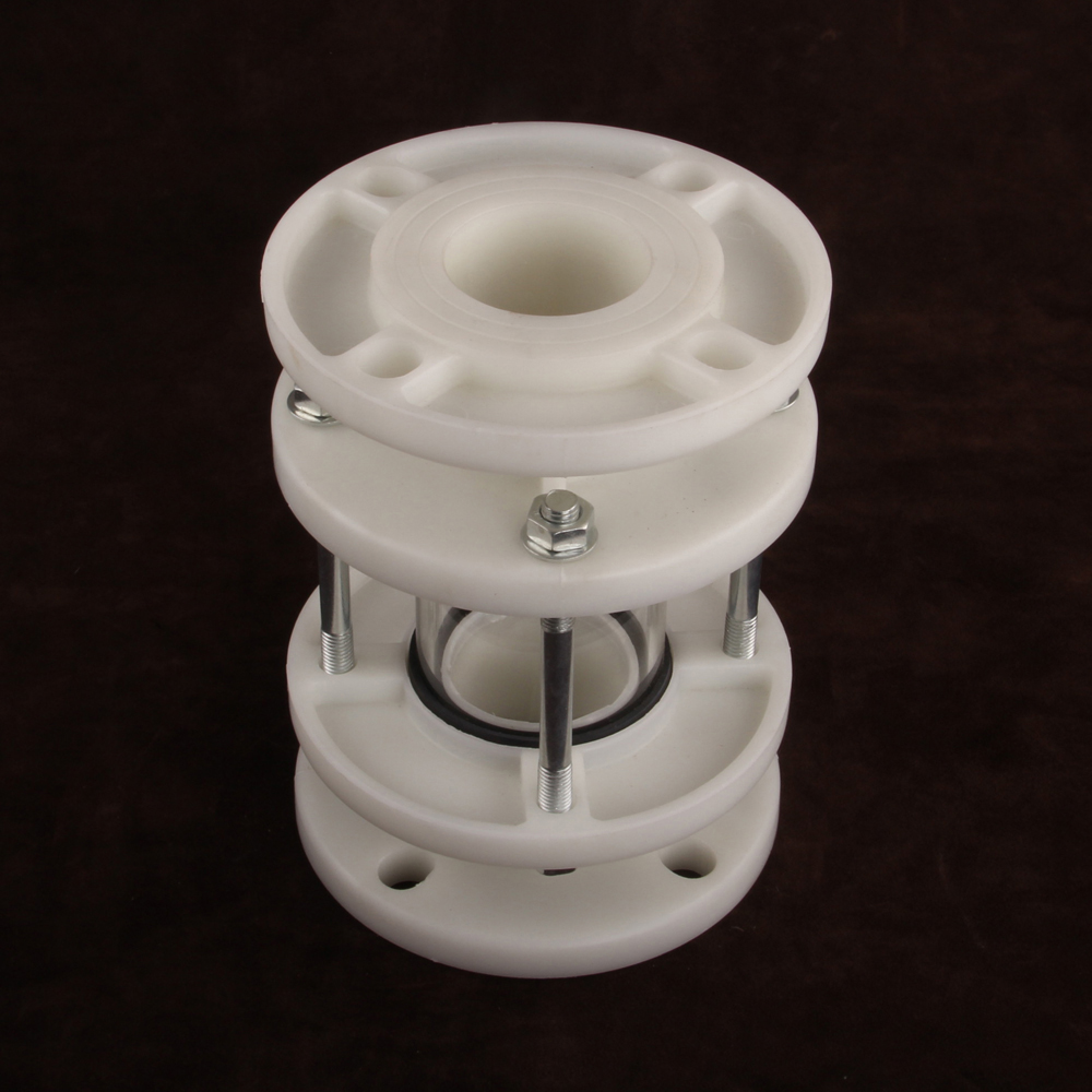 Quality Observation Flow Liquid Oil DN25-250 1-10in Inspection Glass Industrial FRPP Plastic Pipe Fitting Flange Sight Glass