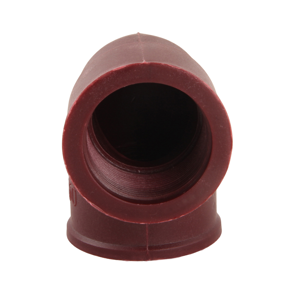 Wear-Resistant Durable 90 Degrees Pipe Fitting Industrial-Grade FRPP Red Threaded Elbow