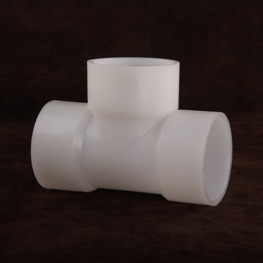 Hot Socket Fusion PVDF Tee Coupling Joint 1/2in-8in Socket Weld Anti-corrosion Acid And Alkali Prevention Tee Pipe Fitting