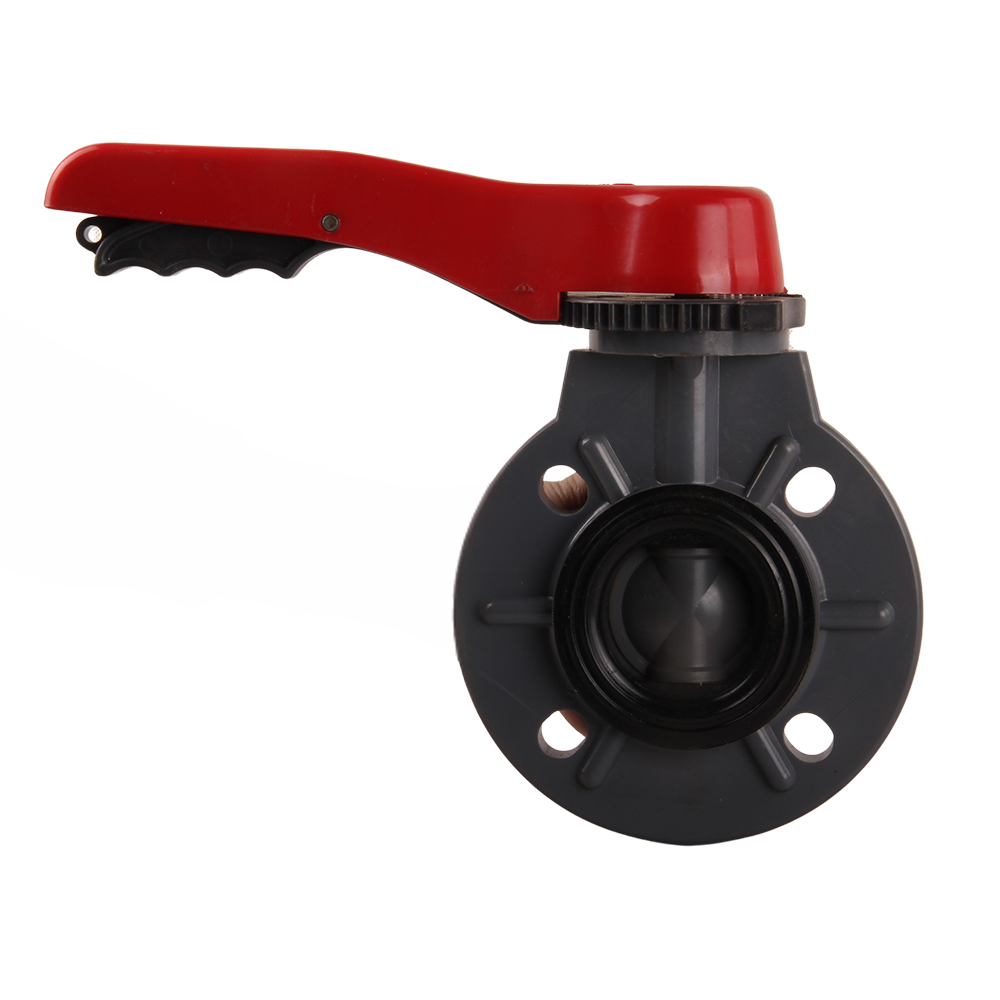 Anti Corrosion High Pressure Plastics Wafer Butterfly Valve Custom Clamp Handle UPVC Butterfly Valve