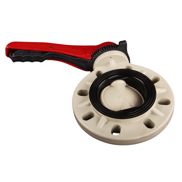 HG JIS DIN ANSI Chemical Industrial PPH Plastic Wafer Lever Operated Butterfly Valve For Alkali Acid Corrosive Substances