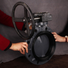 Spherical Design Disc UPVC Turbine Actuator Butterfly Valve Plastic Acid / Alkali Resistant Worm Wheel Handle Butterfly Valve