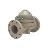 High Temperature Resistance Through Way PPH Headless Flange Diaphragm Valve Flange End Plastic Pph Diaphragm Valve