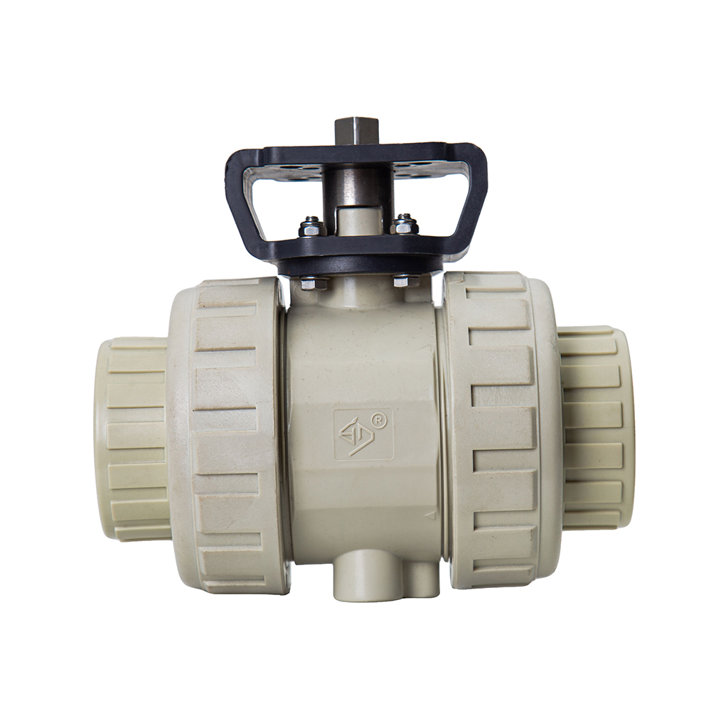PPH Platform Double Union Socket Ball Valve Pressure Resistant True Union Ball Valve Suitable for Various Types of Actuators
