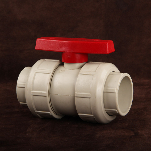 High Pressure PPH Socket Double True Union Ball Valve Handle Double Union Type Ball Valve Used for Irrigation for Water Supply