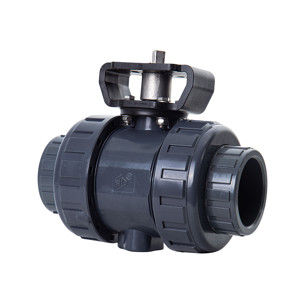 Corrosion Resistance Socket True Union Ball Valve UPVC Double Union Socket Ball Valve For Automation Platform